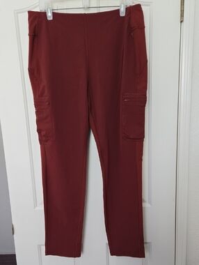 Women's Duluth Trading Co NoGa Classic Cargo Pants Red Ochre Sz L